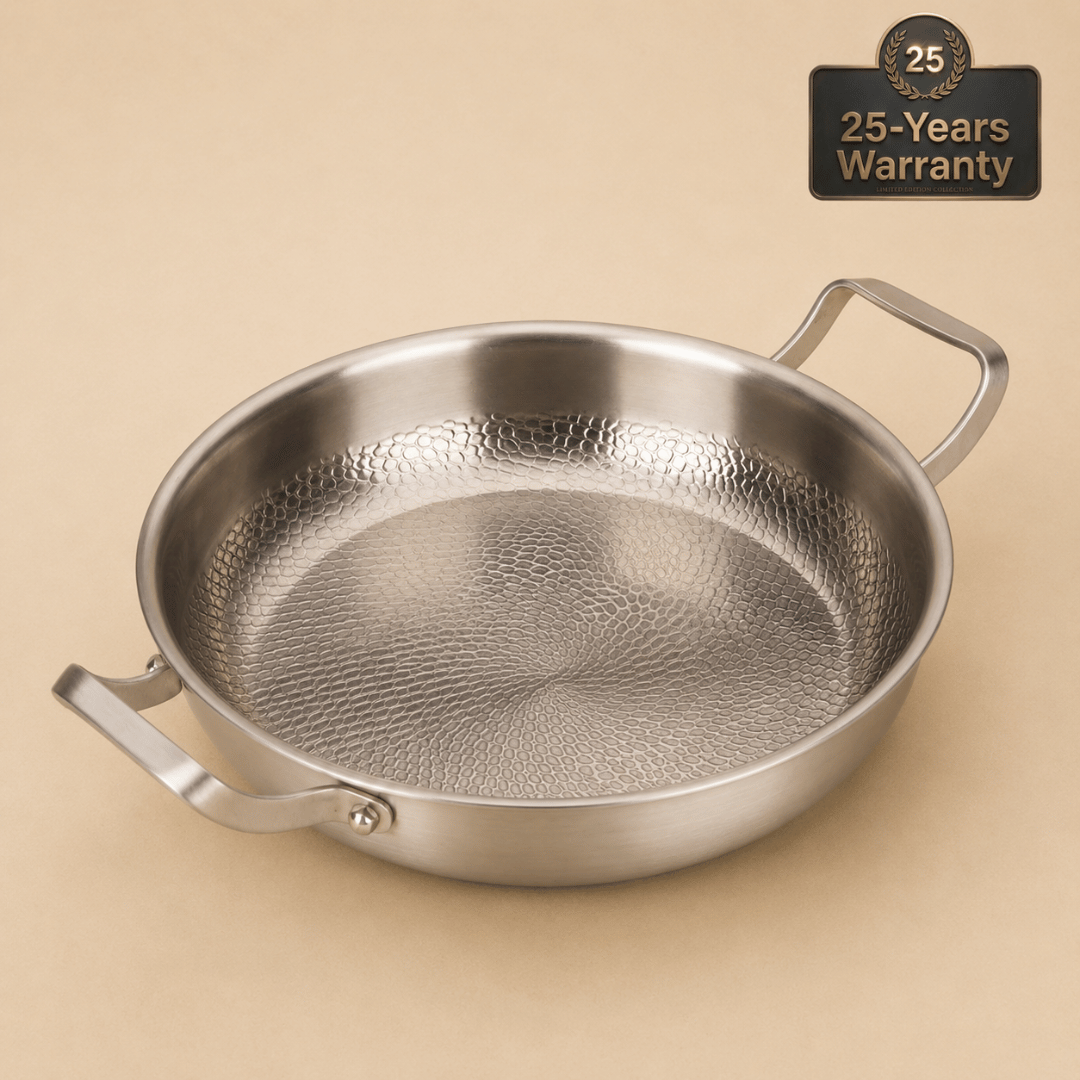 Hand Hammered Titanium Frying Pan