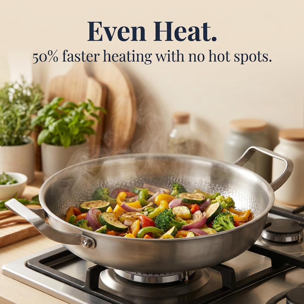 Hand Hammered Titanium Frying Pan